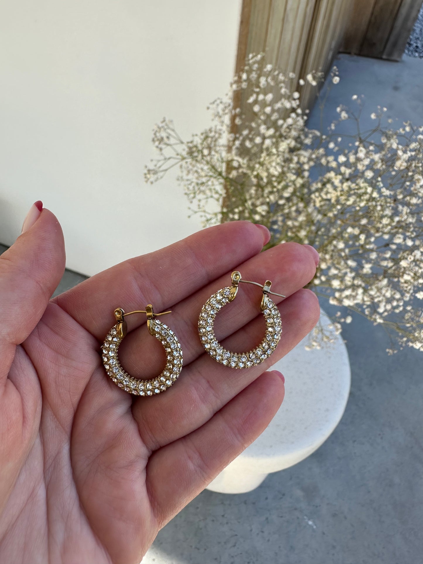 Small Diamond Hoops