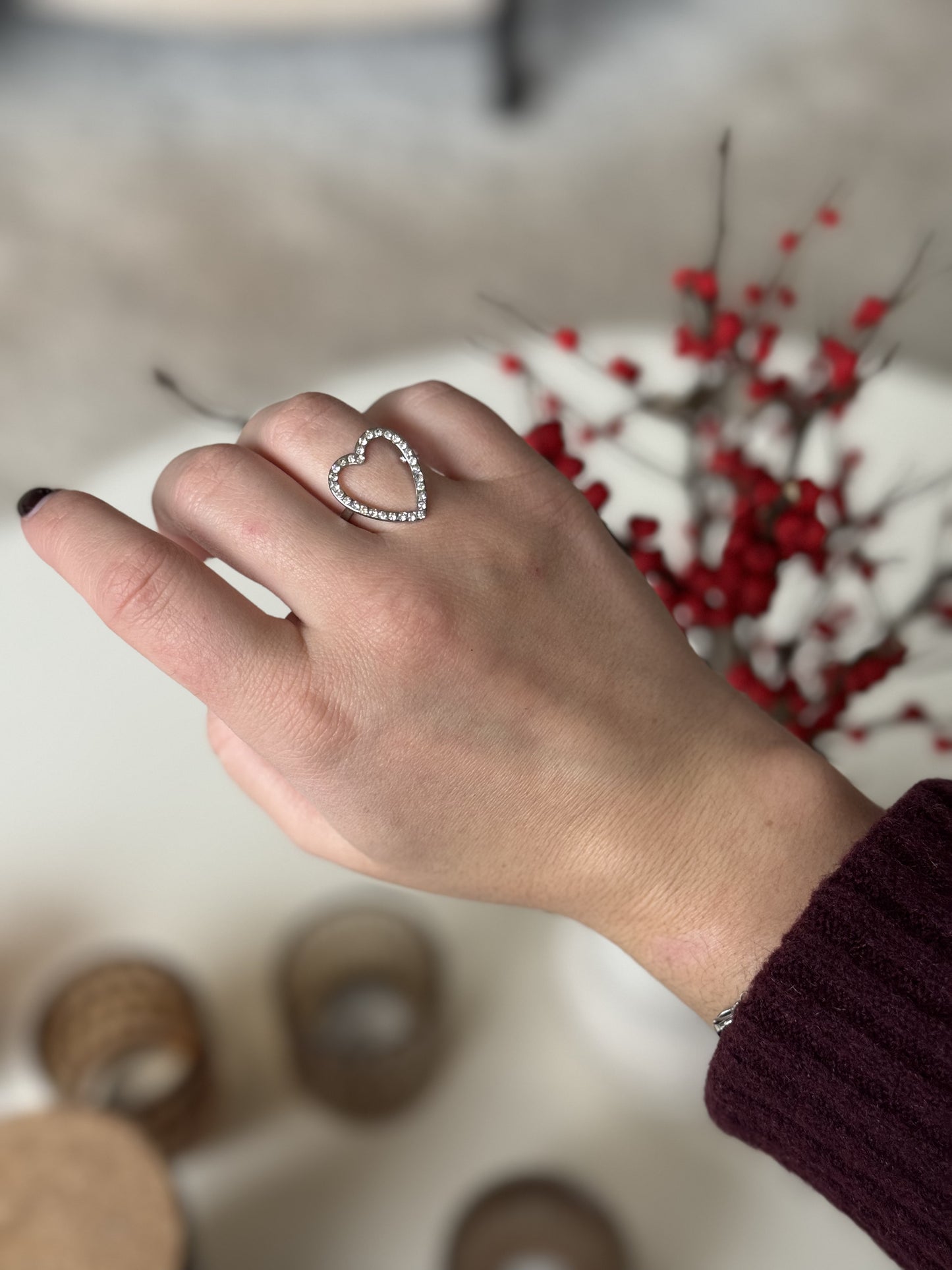 Silver Love Ring